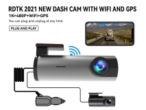 A208 1080P FHD DASHCAM with 480P rear and WiFi GPS