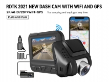 A500 2K QHD CAR DVR WITH REAR LENS WIFI AND GPS DASH CAM