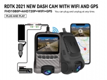 A501 FHD1080P CAR DVR WITH DOUBLE LENS WIFI AND GPS