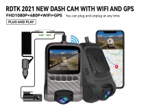 A501 FHD1080P DASH CAM WITH DOUBLE LENS WIFI AND GPS