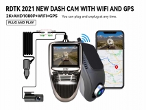 A503 2K QHD CAR DVR WITH 1080P REAR LENS WIFI AND GPS