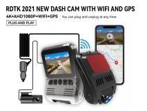 A505 4K UHD2160P DUOBLE LENS DASH CAM WITH WIFI AND GPS