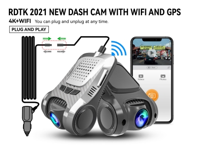A301 4K UHD DASH CAM WITH AHD1080P REAR LENS AND WIFI