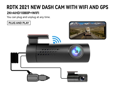 A206 2K QHD DASHCAM with 1080P Rear Lens
